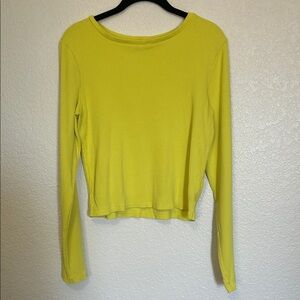 Universal Thread Lime Long Sleeve Crop Top